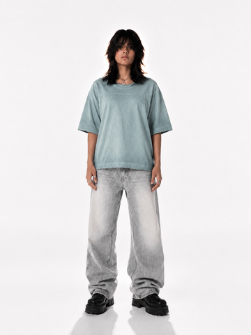 THE PALETTE — Washed Blue | Boxy Fit Oversized Tee