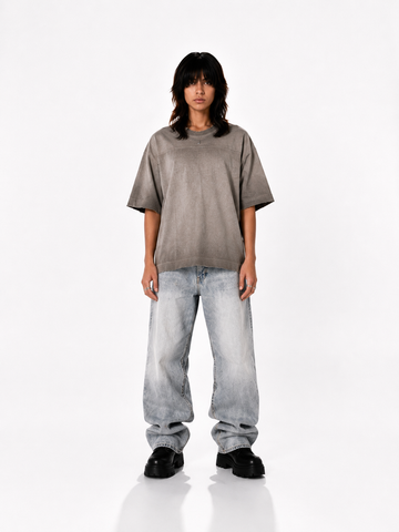 THE PALETTE — Washed Grey | Boxy Fit Oversized Tee