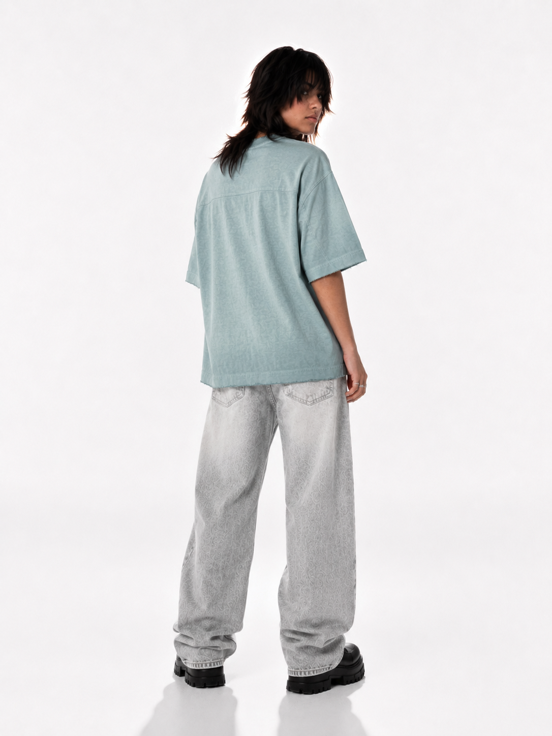 THE PALETTE — Washed Blue | Boxy Fit Oversized Tee