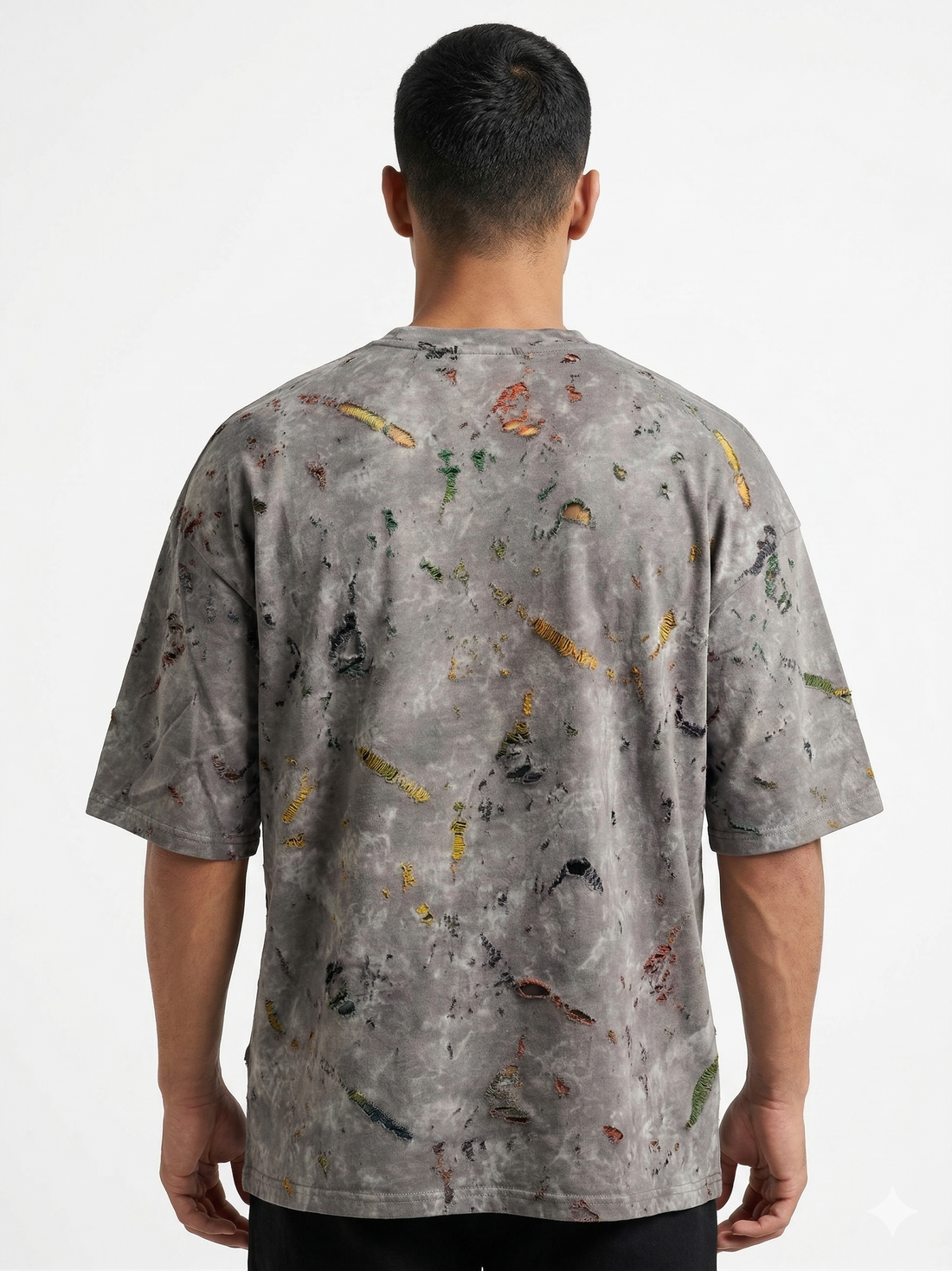Dusty Grey — Acid Washed Boxy Fit Oversized Tee