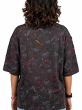 SHAMAL acid wash tee collar and shoulder seam detail