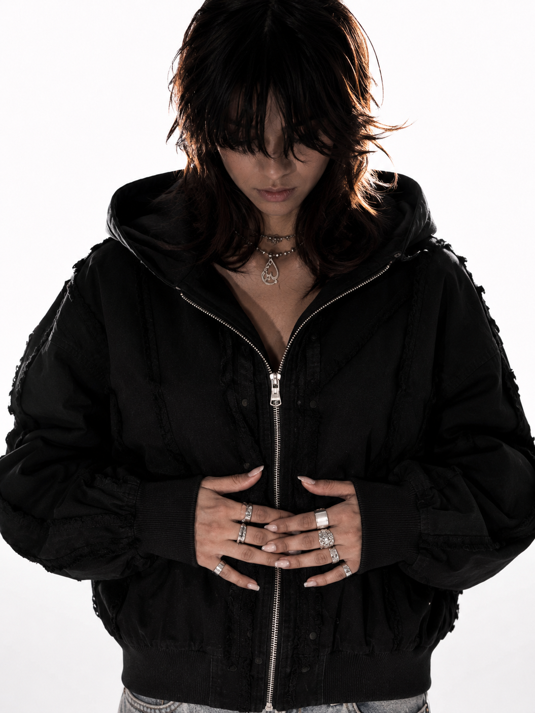 Urban Distressed Zip Hoodie Jacket – "Lonely Call Me" Edition