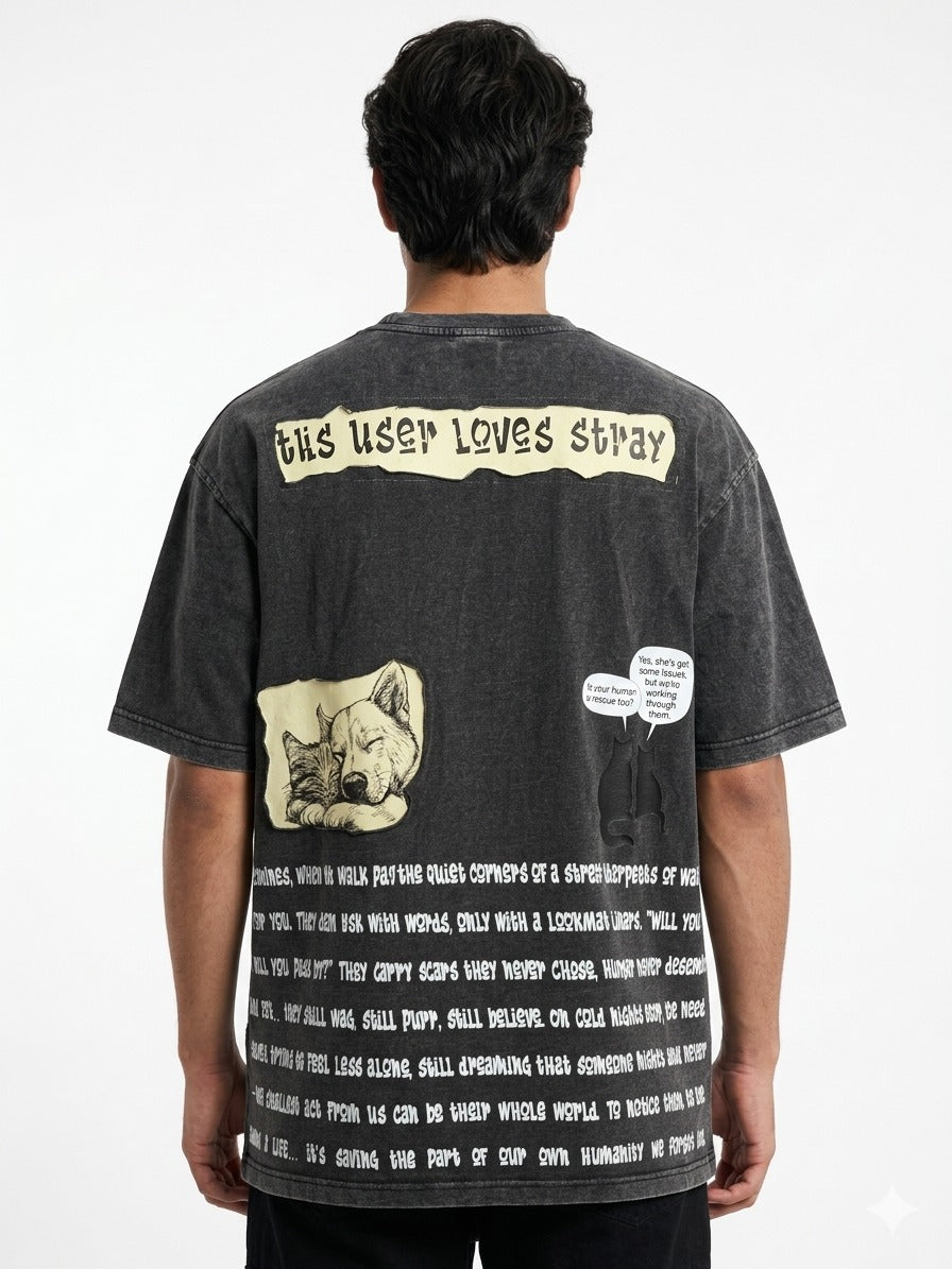 The Silent Gaze Unisex Boxy Fit T-Shirt – 100% Premium Cotton, Soft & Breathable, Oversized Streetwear with Vintage Wash Graphic