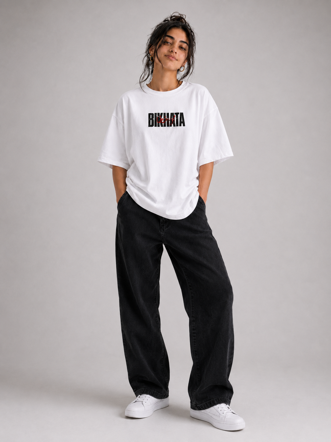 Sada-e-Aman Boxy Fit T-Shirt 100% Cotton Streetwear Graphic Peace Print Oversized Tee Unisex